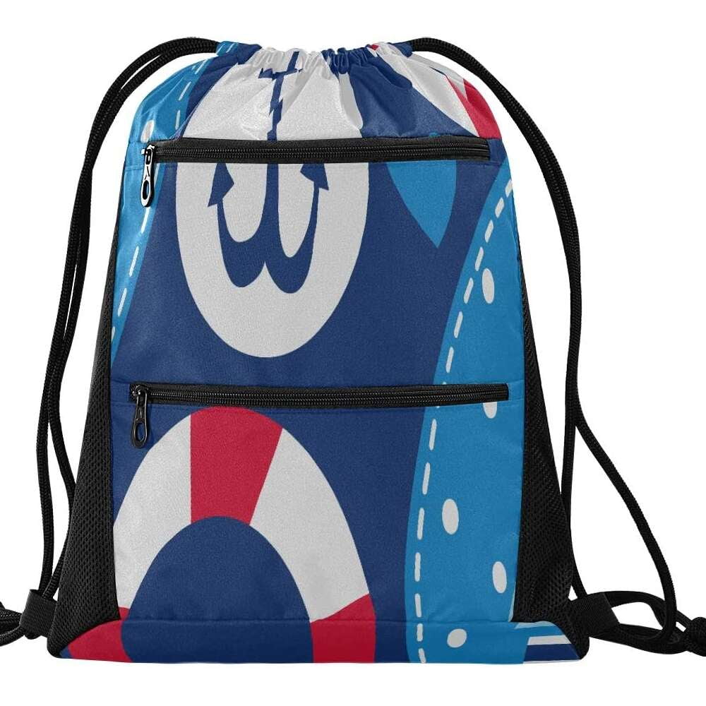 Drawstring Backpack Whales Gym Bag Drawstring Backpack Whales Gym Bag